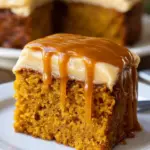 Pumpkin Cake with Caramel Cream Cheese Frosting