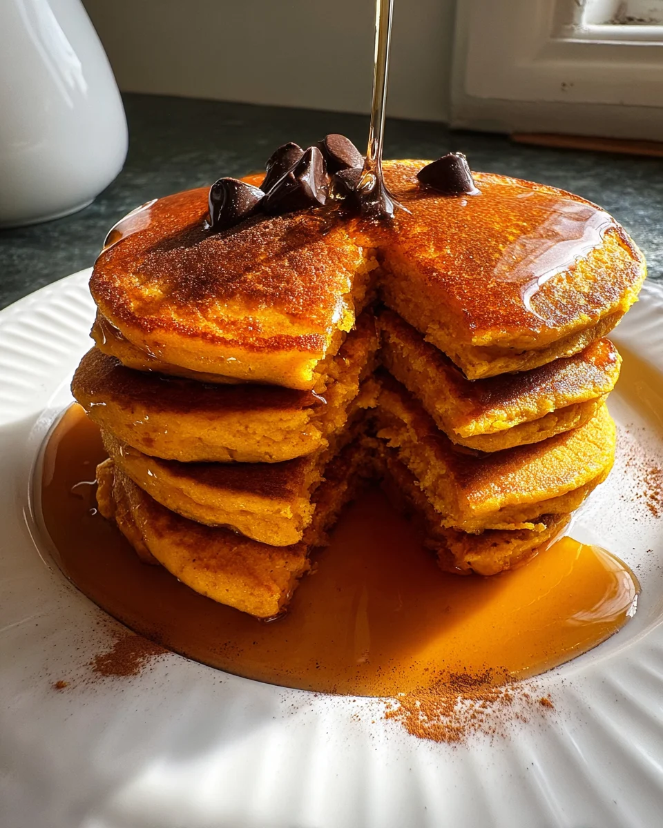 Pumpkin Cottage Cheese Pancakes
