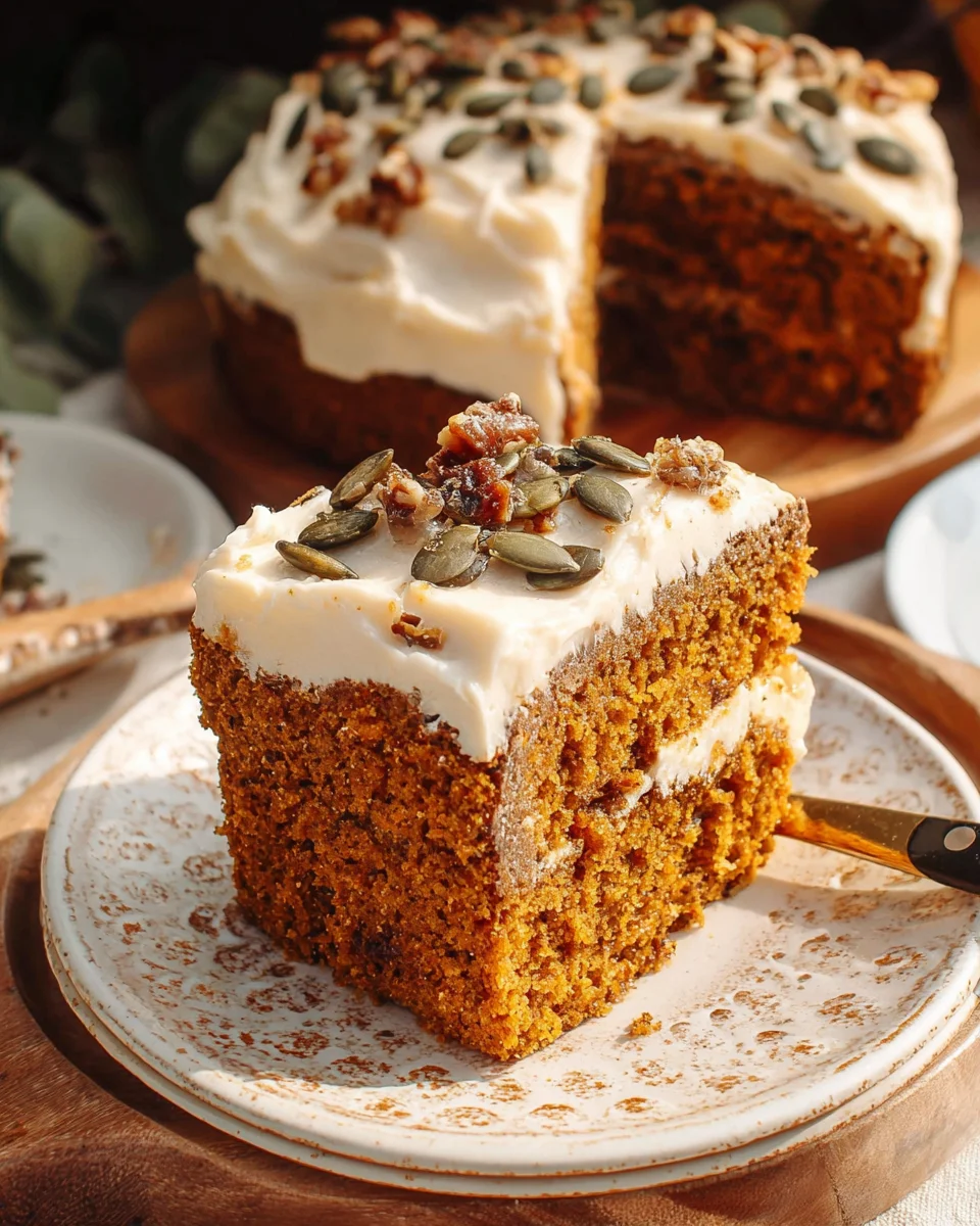 Pumpkin Spice Cake with Brown Sugar Cream Cheese Frosting Pumpkin