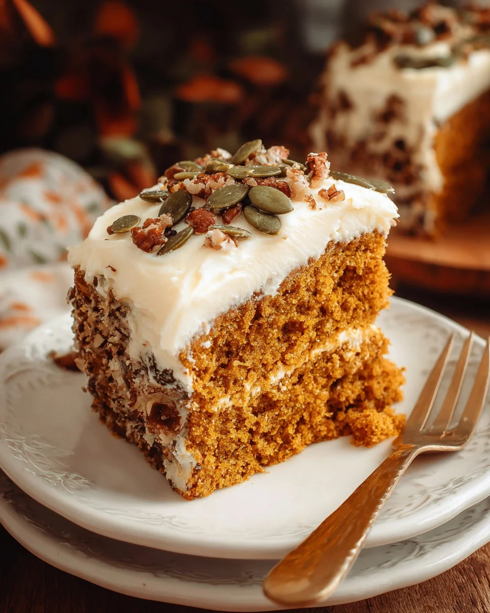 Pumpkin Spice Cake with Brown Sugar Cream Cheese Frosting Pumpkin