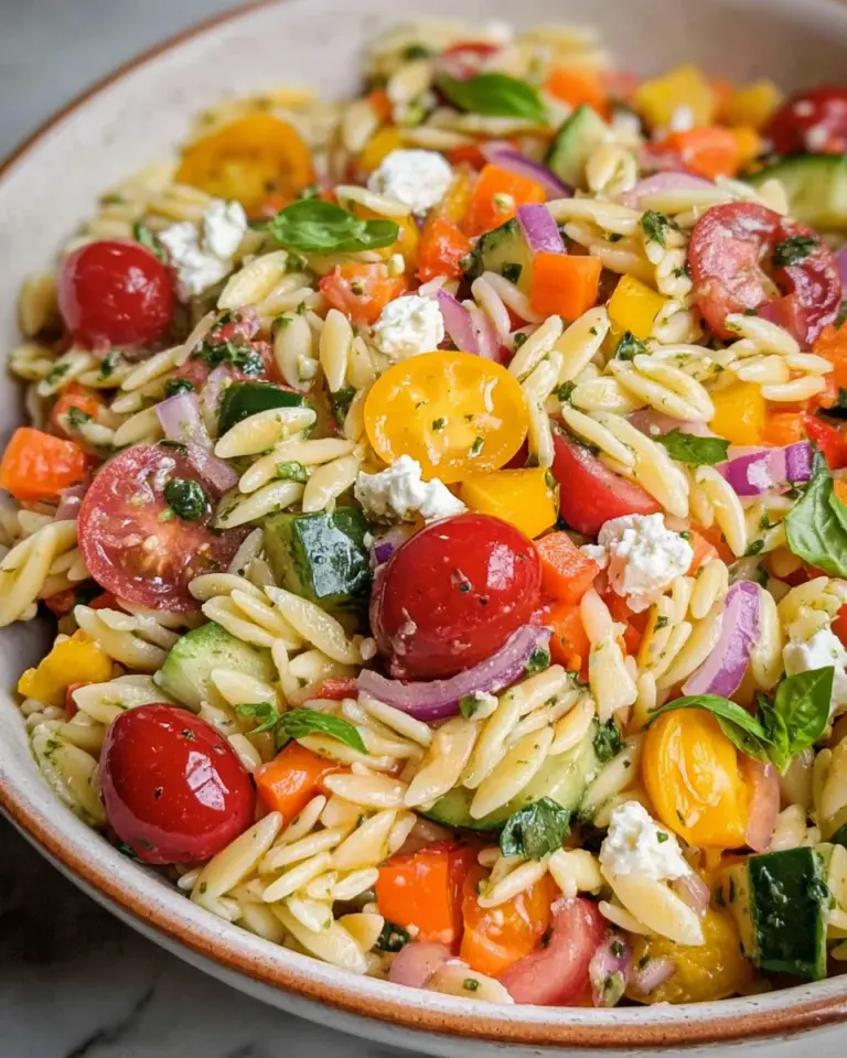 Rainbow Orzo Salad