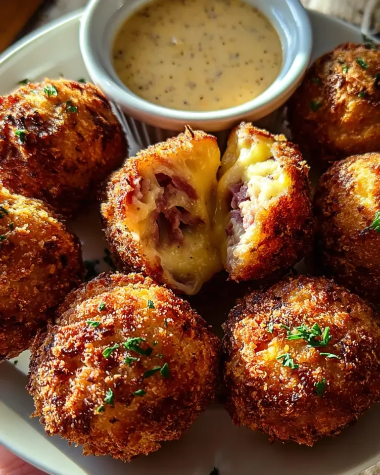 Reuben Balls with Spicy Thousand Island Dipping Sauce