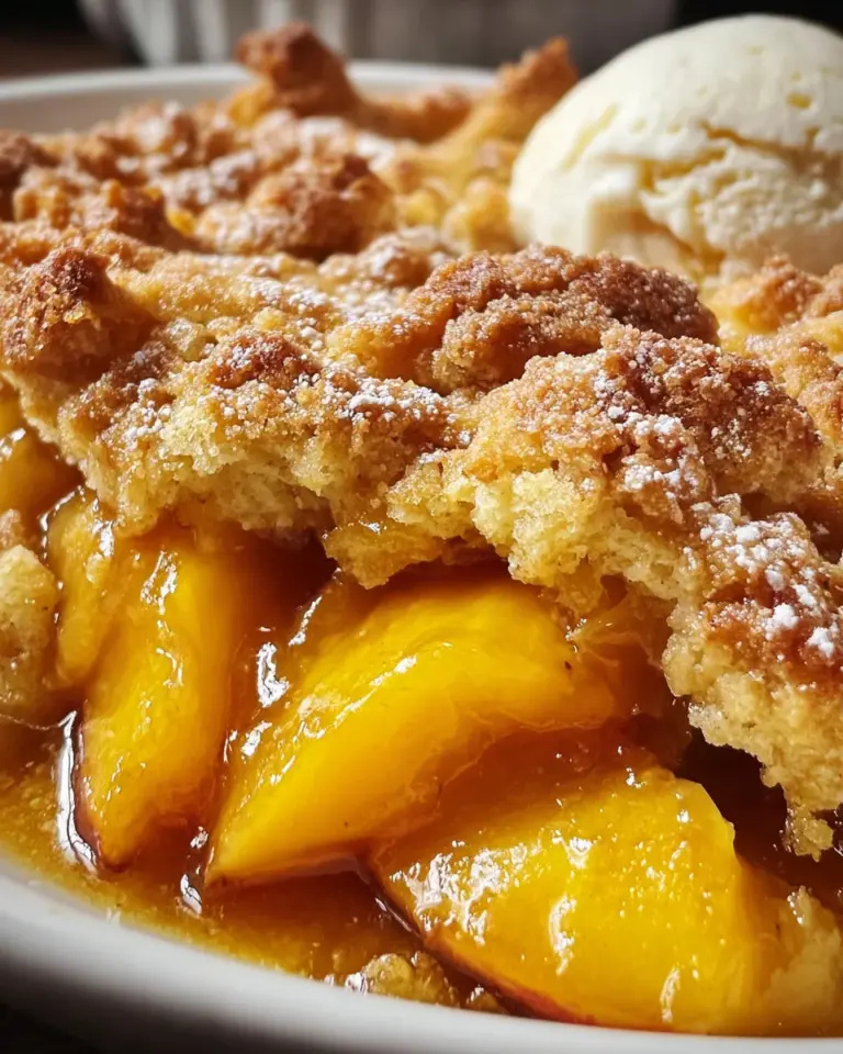 Ridiculously Easy Peach Cobbler