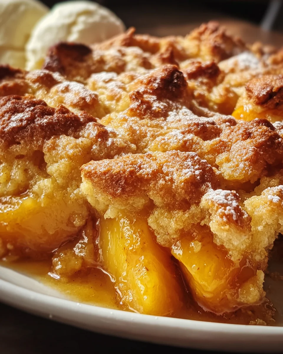 Ridiculously Easy Peach Cobbler Ridiculously