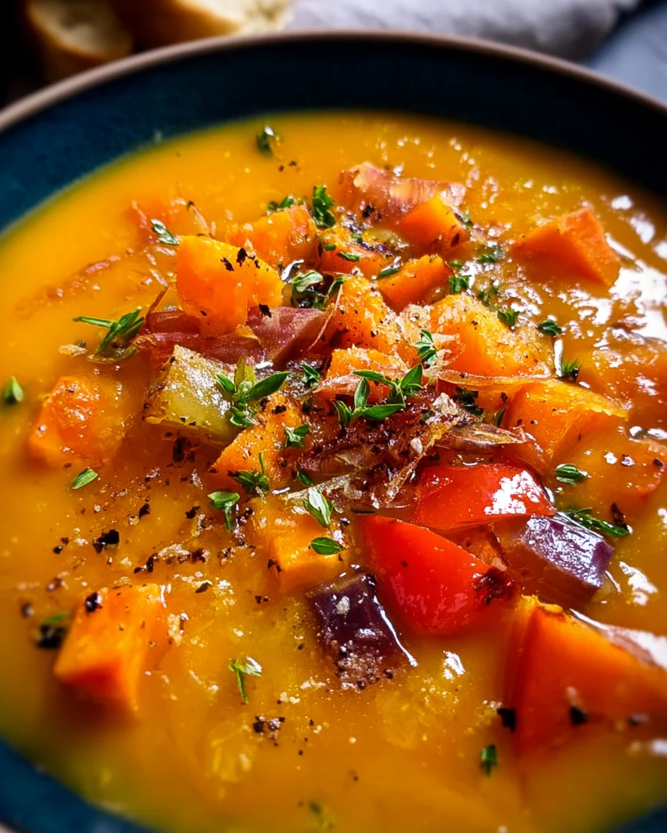Roasted Vegetable Soup Roasted