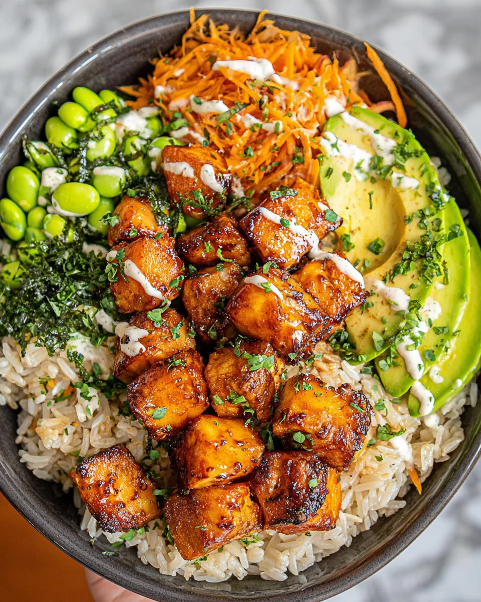 Salmon Teriyaki Bowl Salmon