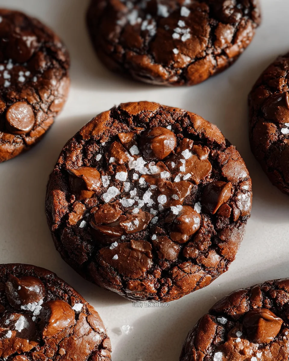 Salted Brownie Cookies Salted