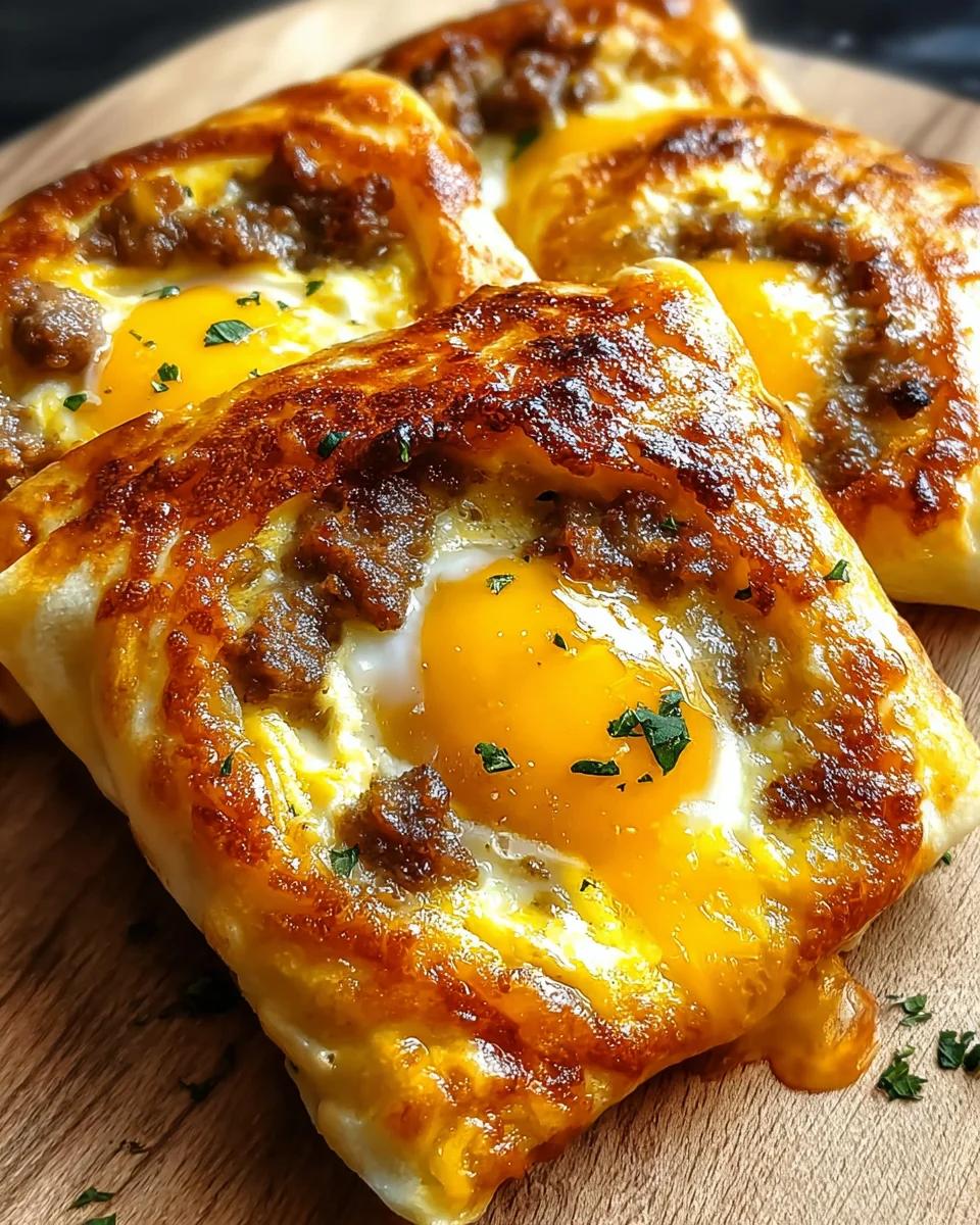 Sausage Egg and Cheese Breakfast Roll-Ups Sausage