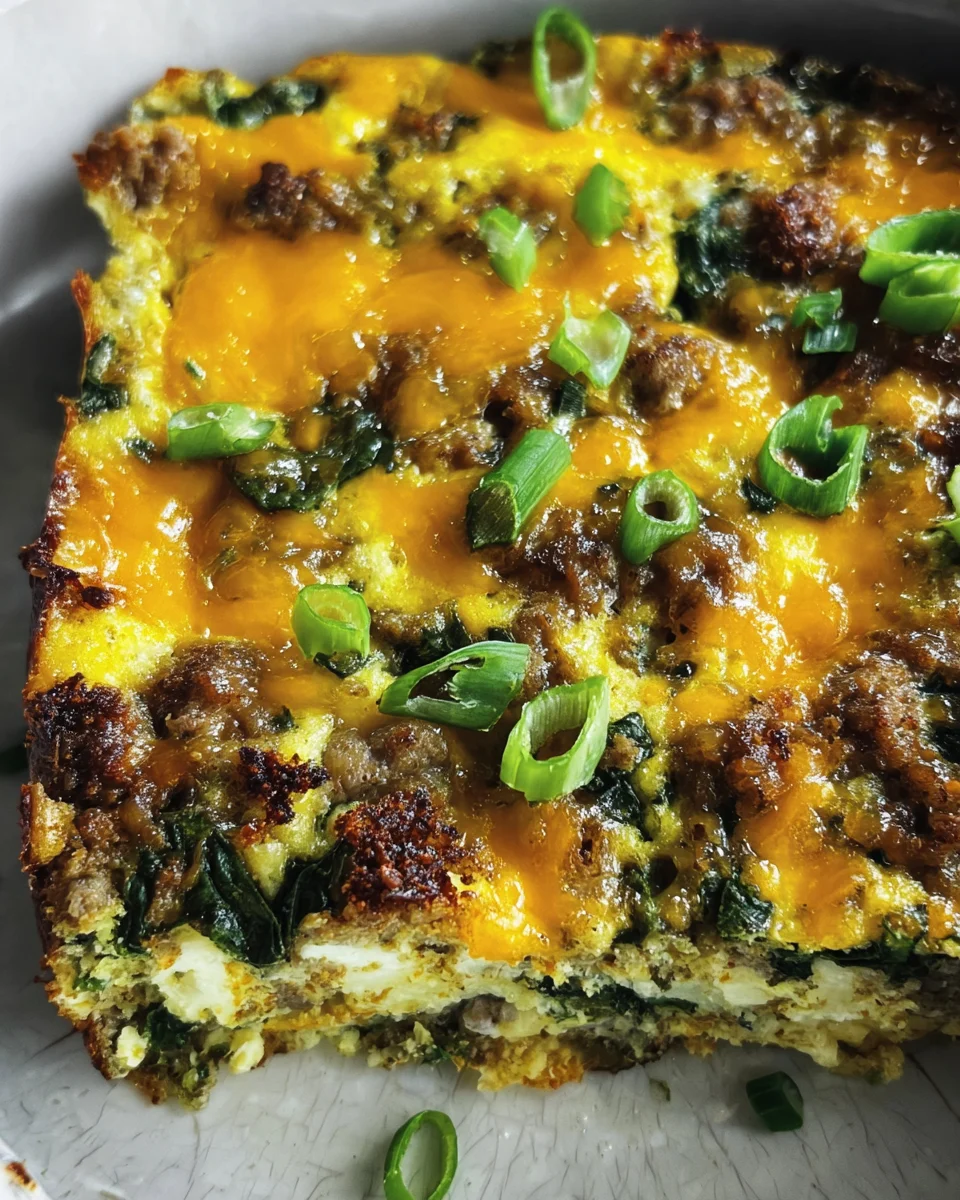 Sausage & Egg Keto Breakfast Casserole Sausage