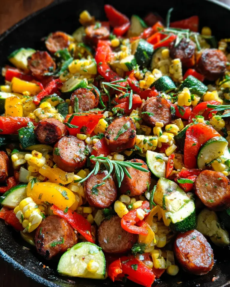Sausage and Veggies Skillet - 30 Minute, One-Pan Meal
