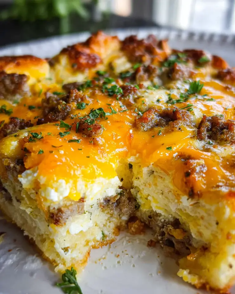 Savory Breakfast Sausage and Cheese Casserole Recipe