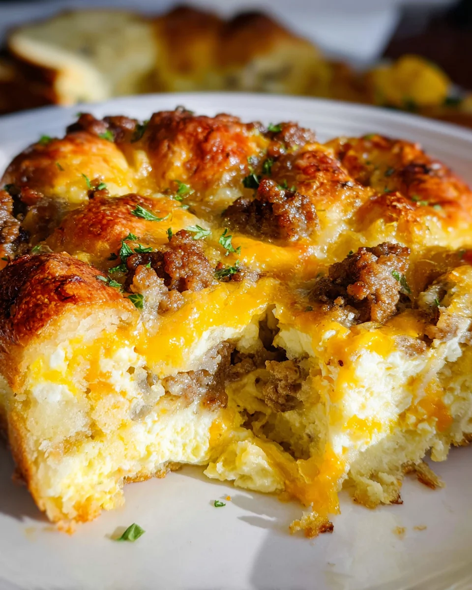 Savory Breakfast Sausage and Cheese Casserole Recipe Savory