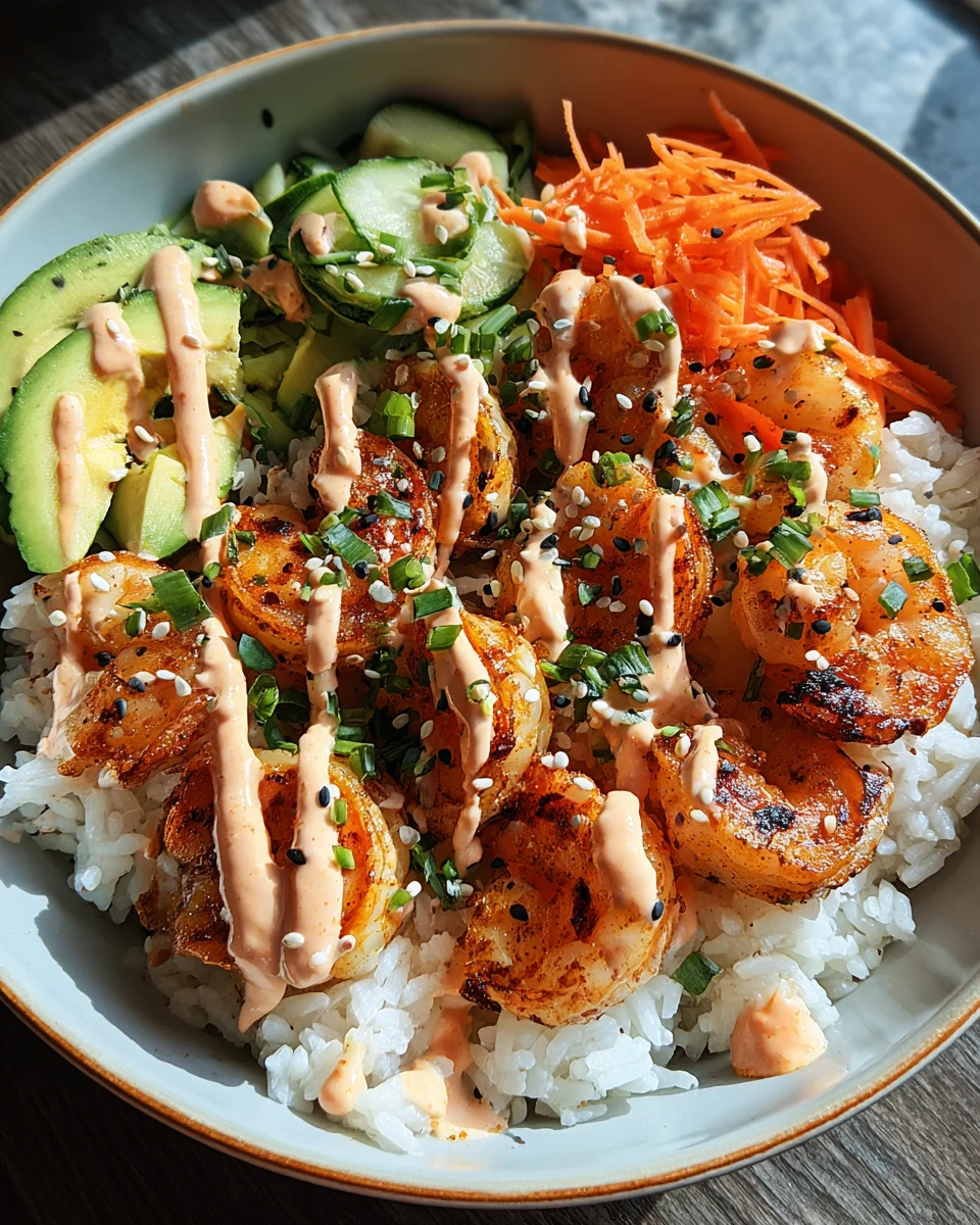 Shrimp Rice Bowls with Spicy Mayo 20 Shrimp