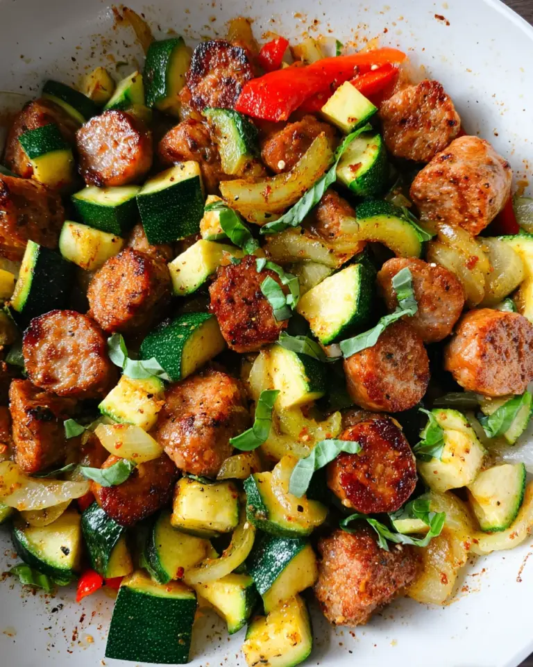Skillet Sausage and Zucchini