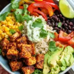 Spicy Baked Tofu Burrito Bowl Spicy Baked Tofu Burrito Bowl