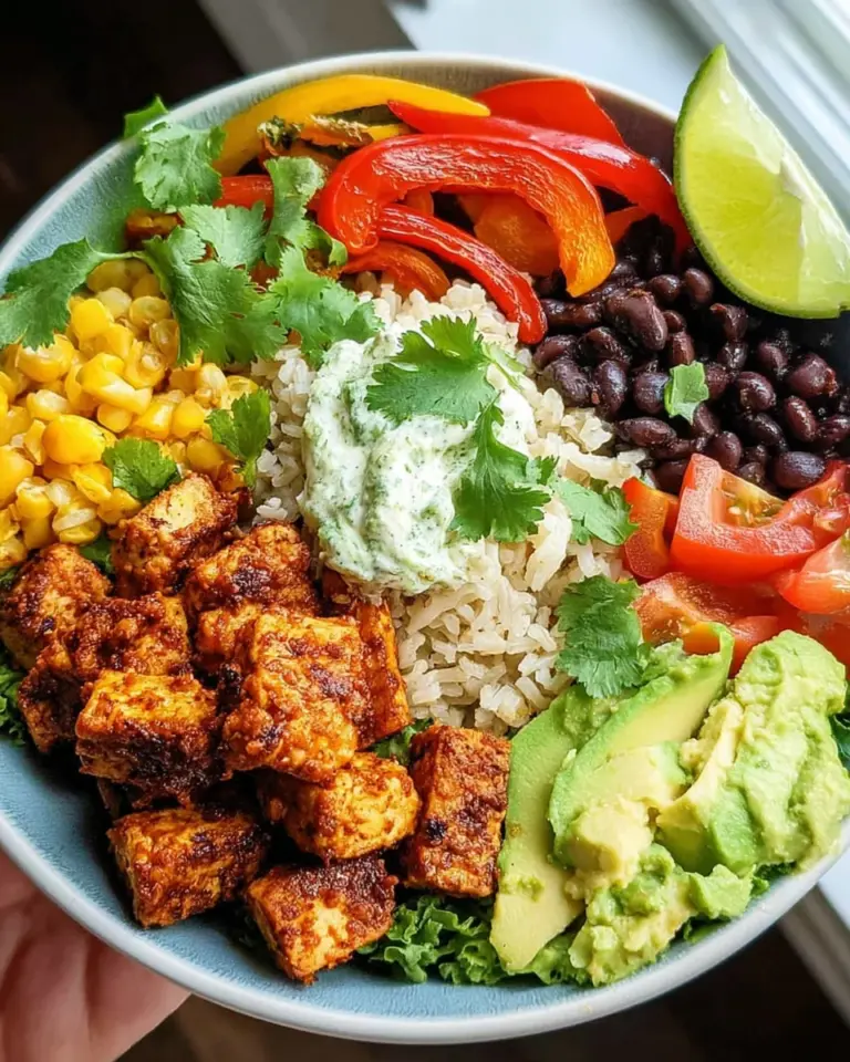 Spicy Baked Tofu Burrito Bowl