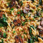 Spinach Mushroom Orzo Spinach Mushroom Orzo