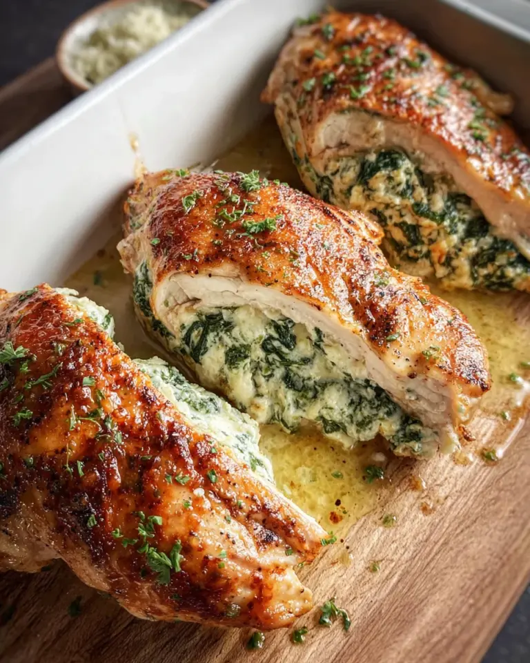 Spinach Stuffed Chicken Fillets