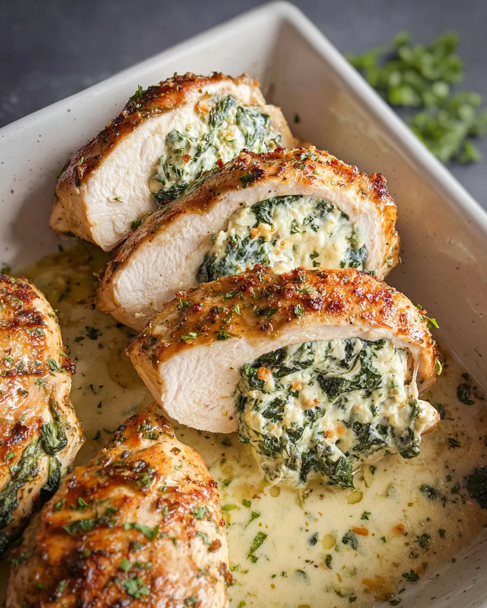 Spinach Stuffed Chicken Fillets Spinach