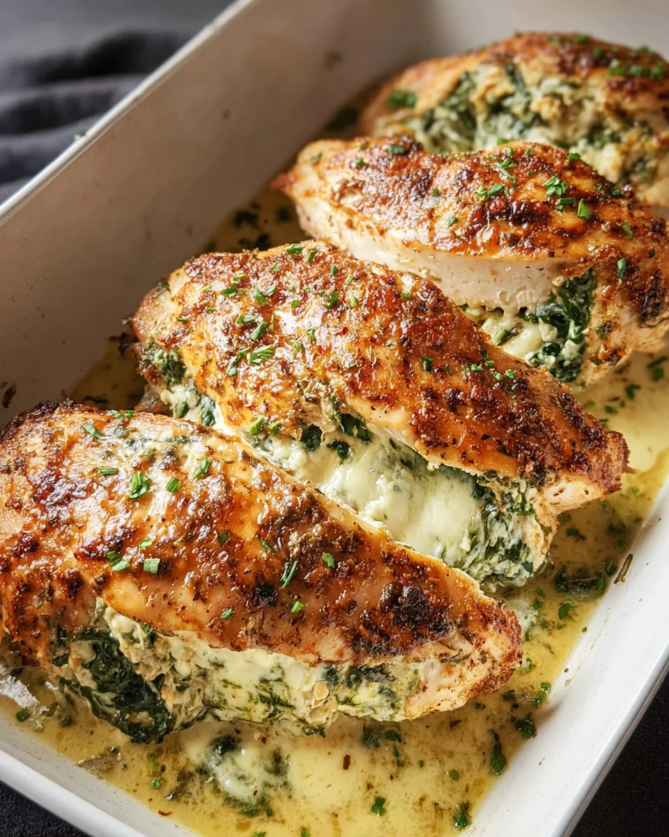 Spinach Stuffed Chicken Fillets Spinach