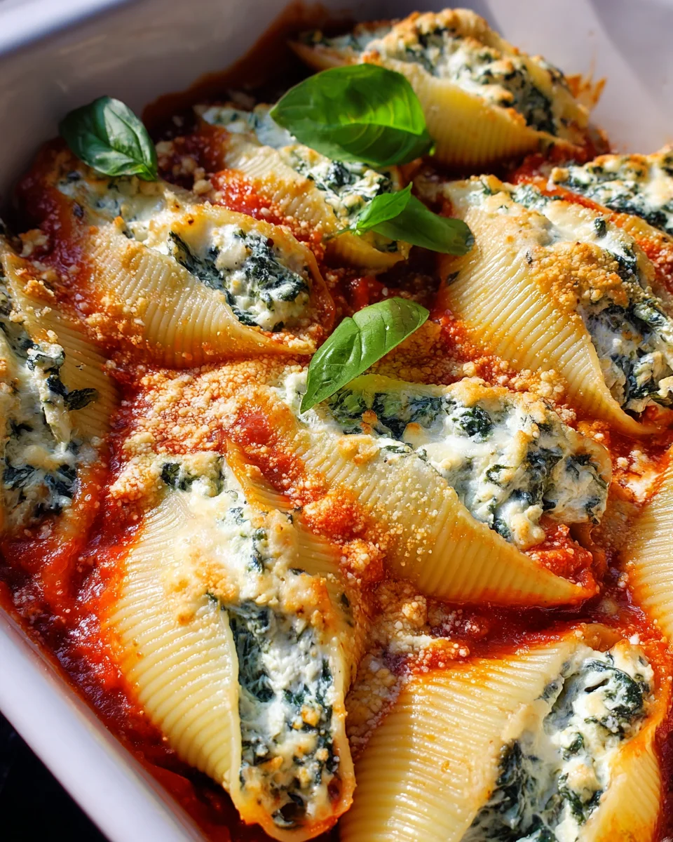 Spinach and Ricotta Stuffed Shells Recipe
