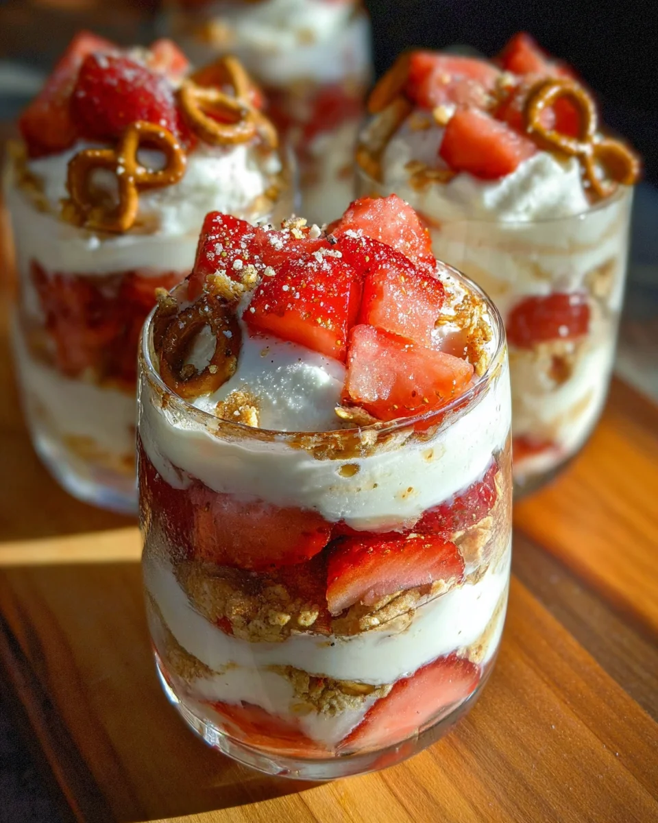 Strawberry Pretzel Salad Parfaits Strawberry