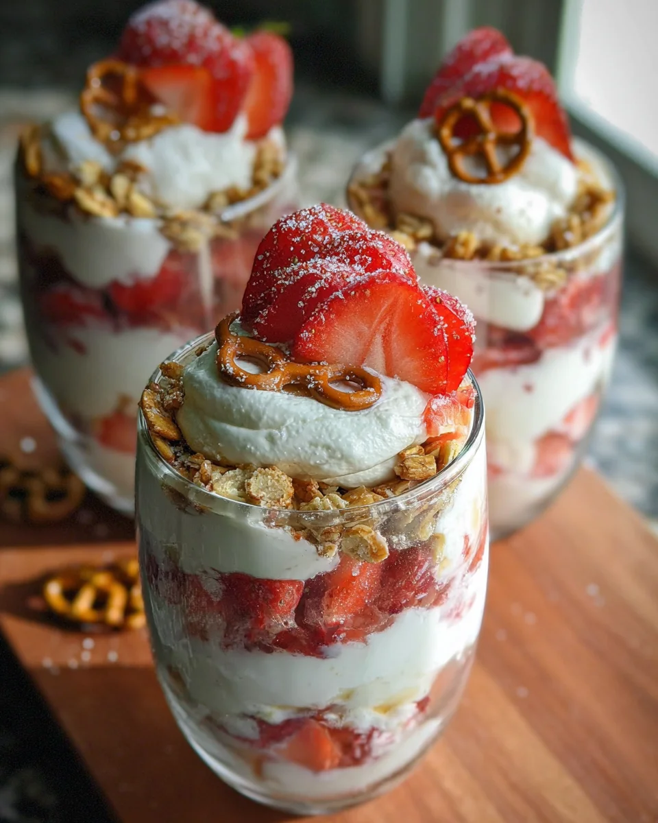 Strawberry Pretzel Salad Parfaits Strawberry