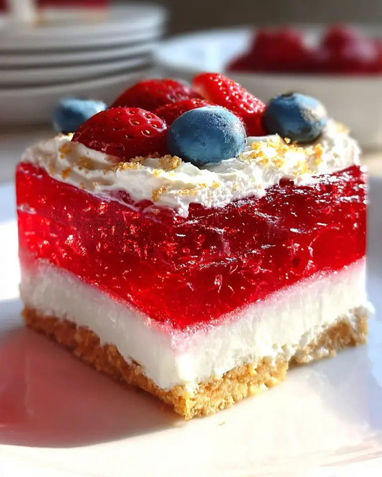 Summer Berry Jello Lasagna
