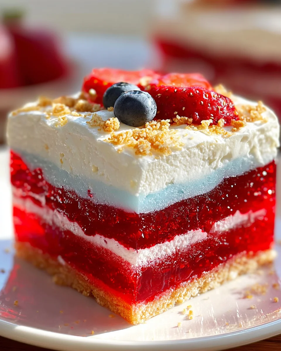 Summer Berry Jello Lasagna Summer