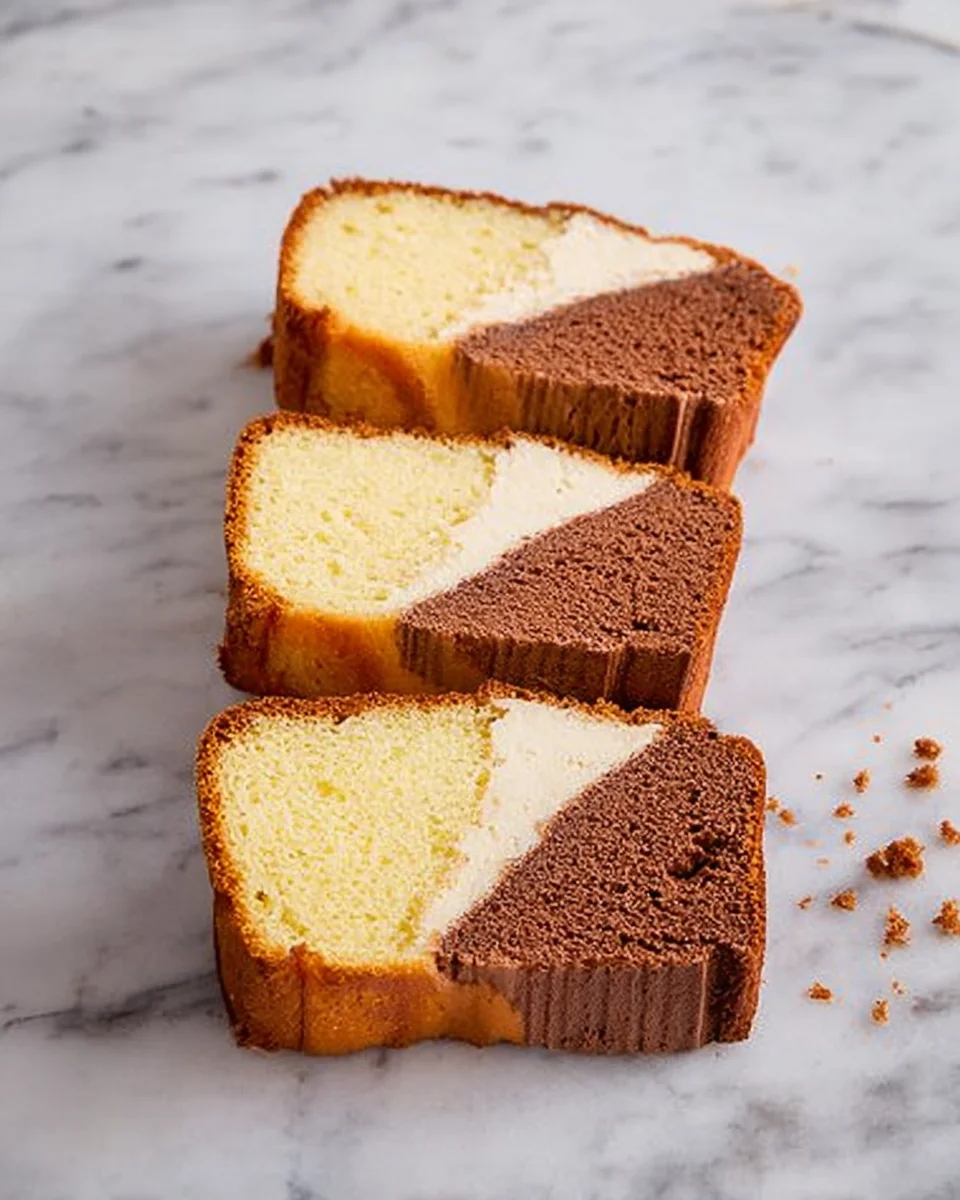 Three Layer Pound Cake Three