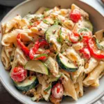 Vegan Pasta Primavera with Creamy Garlic Cashew Sauce