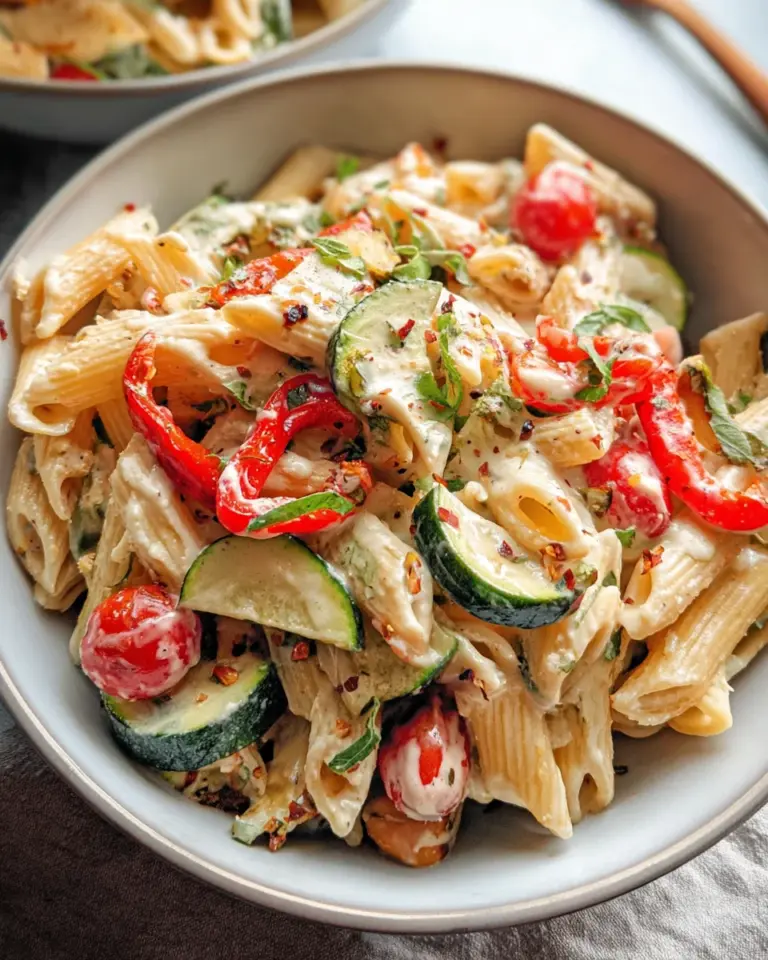 Vegan Pasta Primavera with Creamy Garlic Cashew Sauce