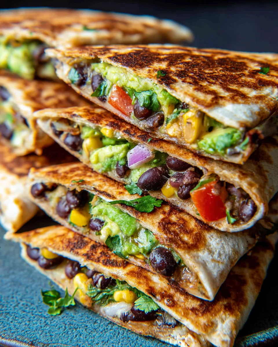 Vegan Quesadillas with Black Beans and Avocado Vegan Quesadillas with Black Beans and Avocado