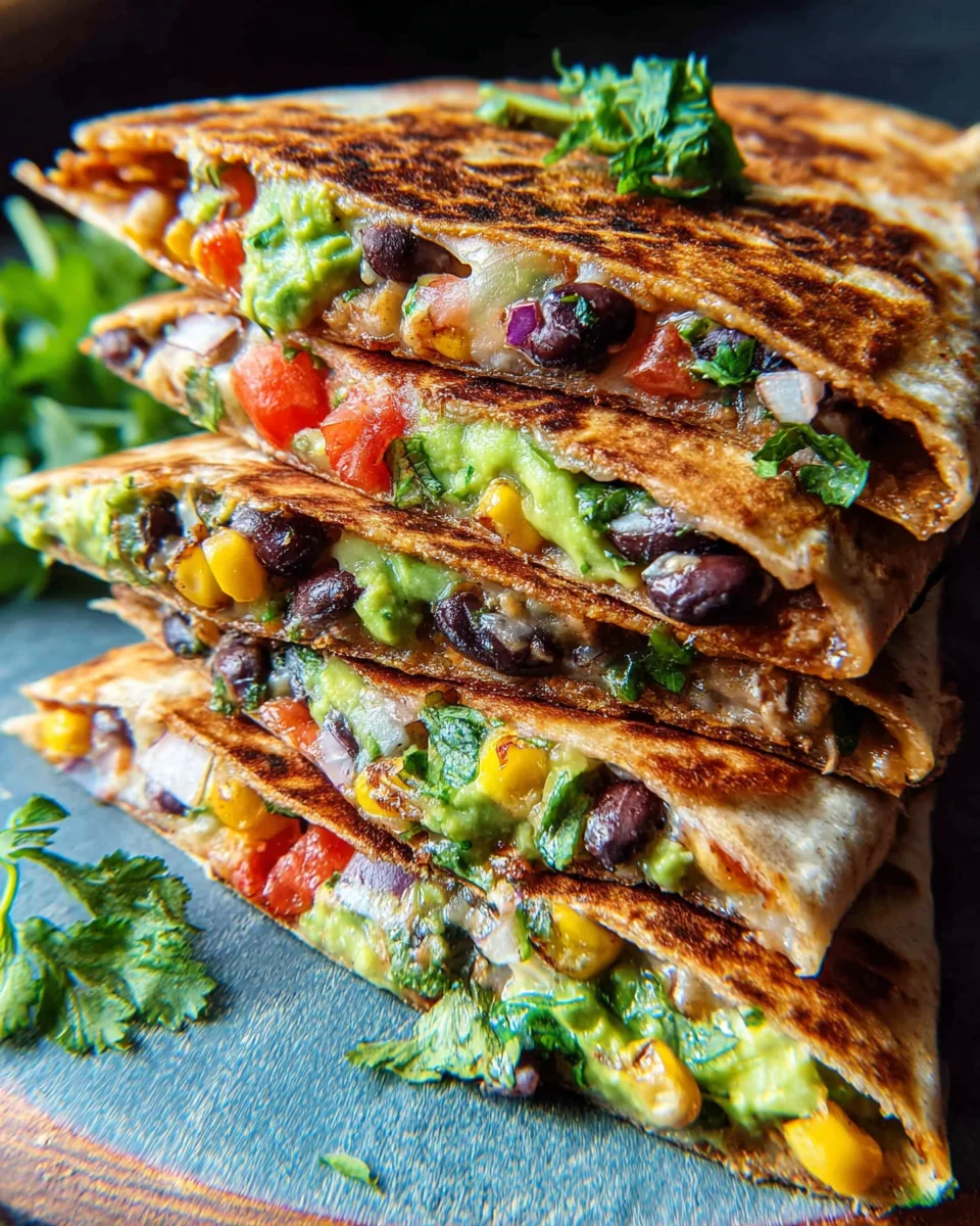 Vegan Quesadillas with Black Beans and Avocado Vegan