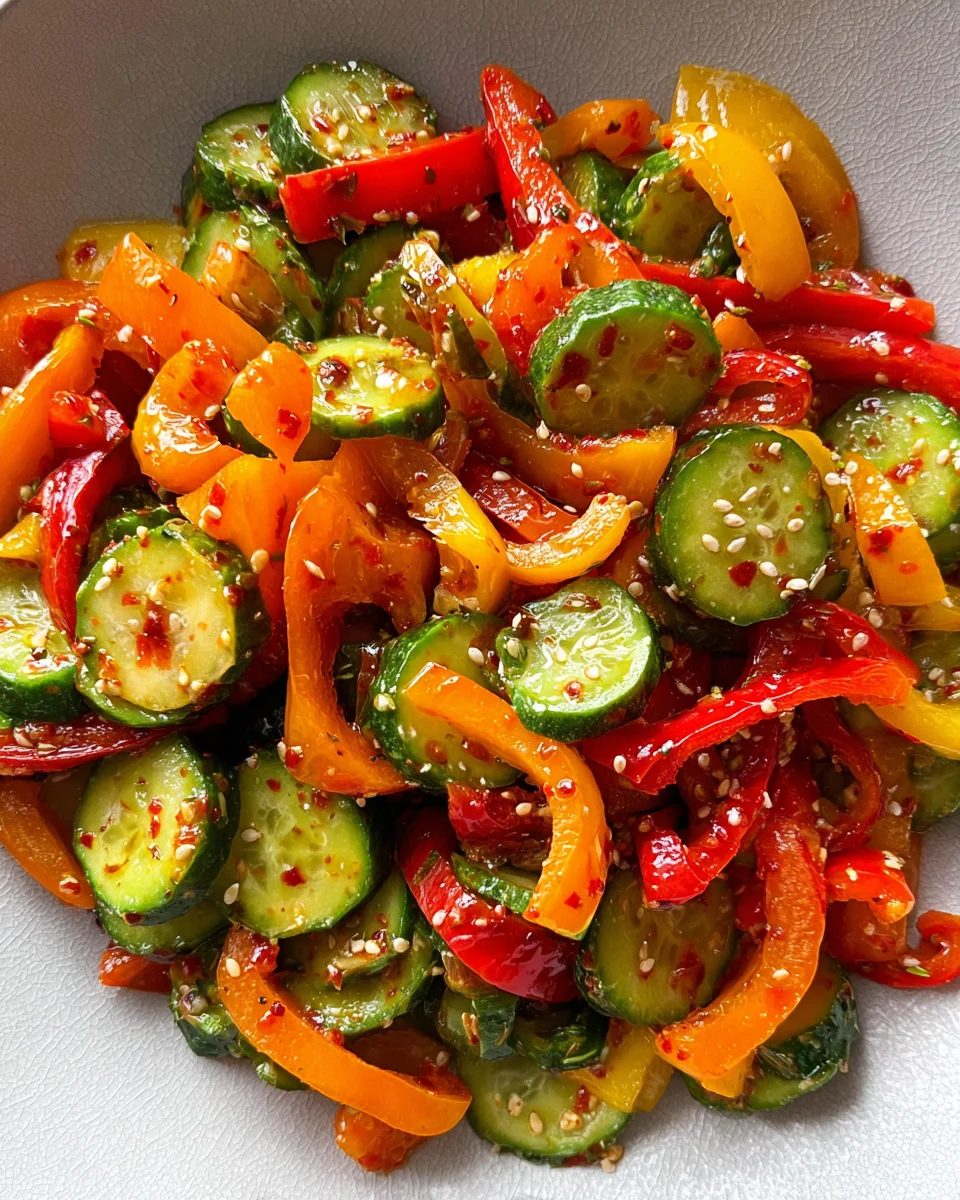 Viral TikTok Cucumber & Bell Pepper Salad 14 Viral TikTok Cucumber & Bell Pepper Salad