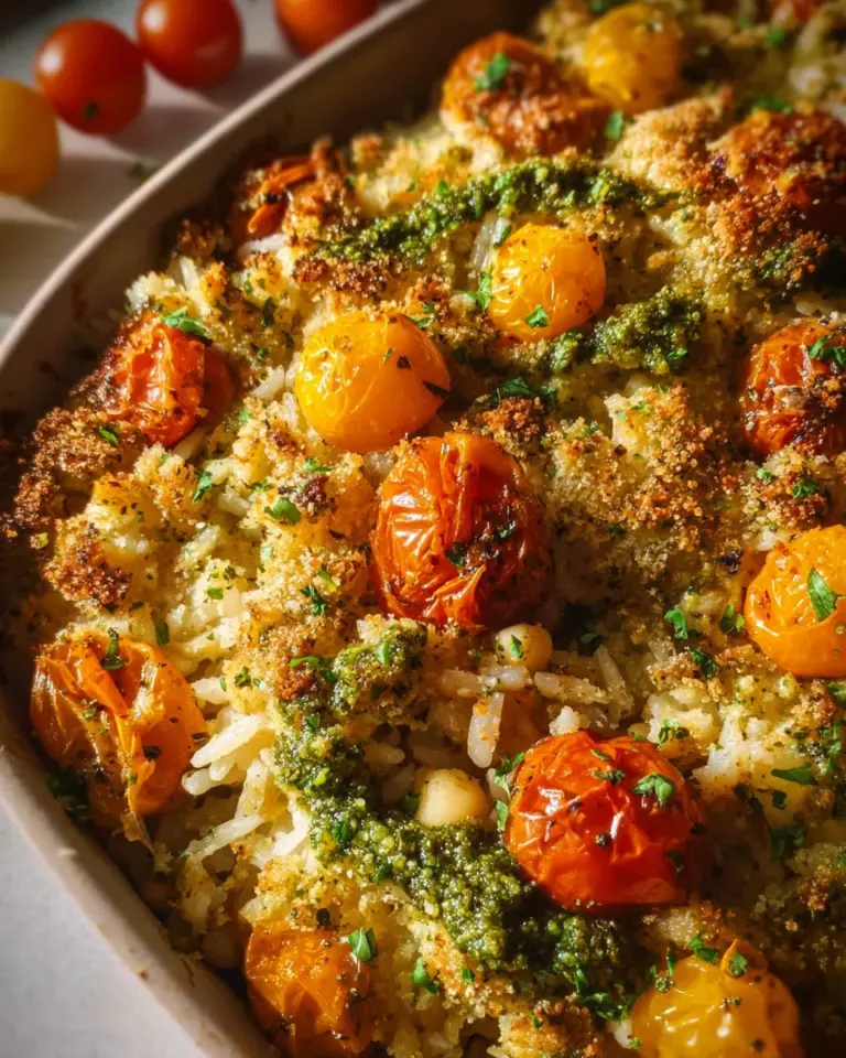 White Bean and Pesto Bake