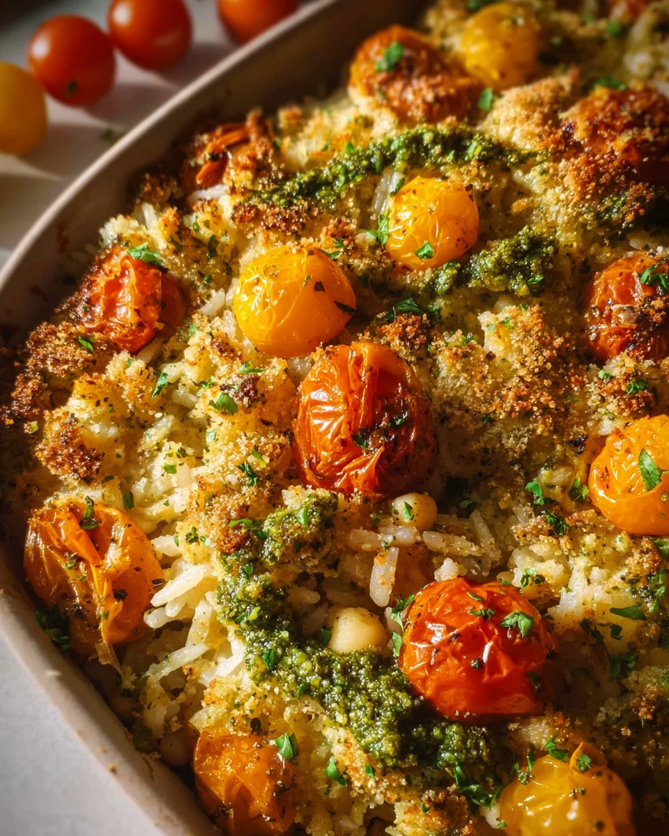 White Bean and Pesto Bake