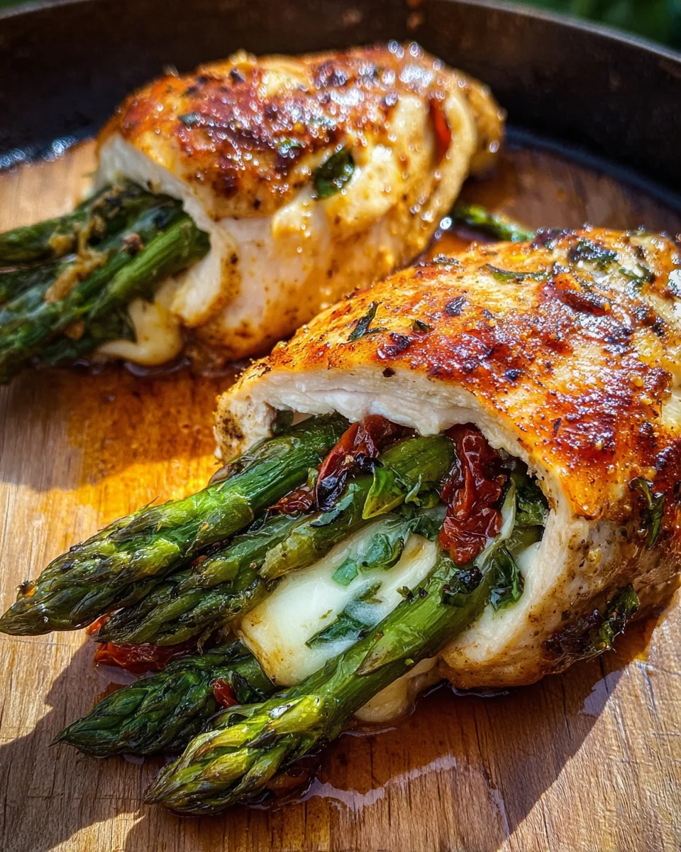 Asparagus Stuffed Chicken Fillet