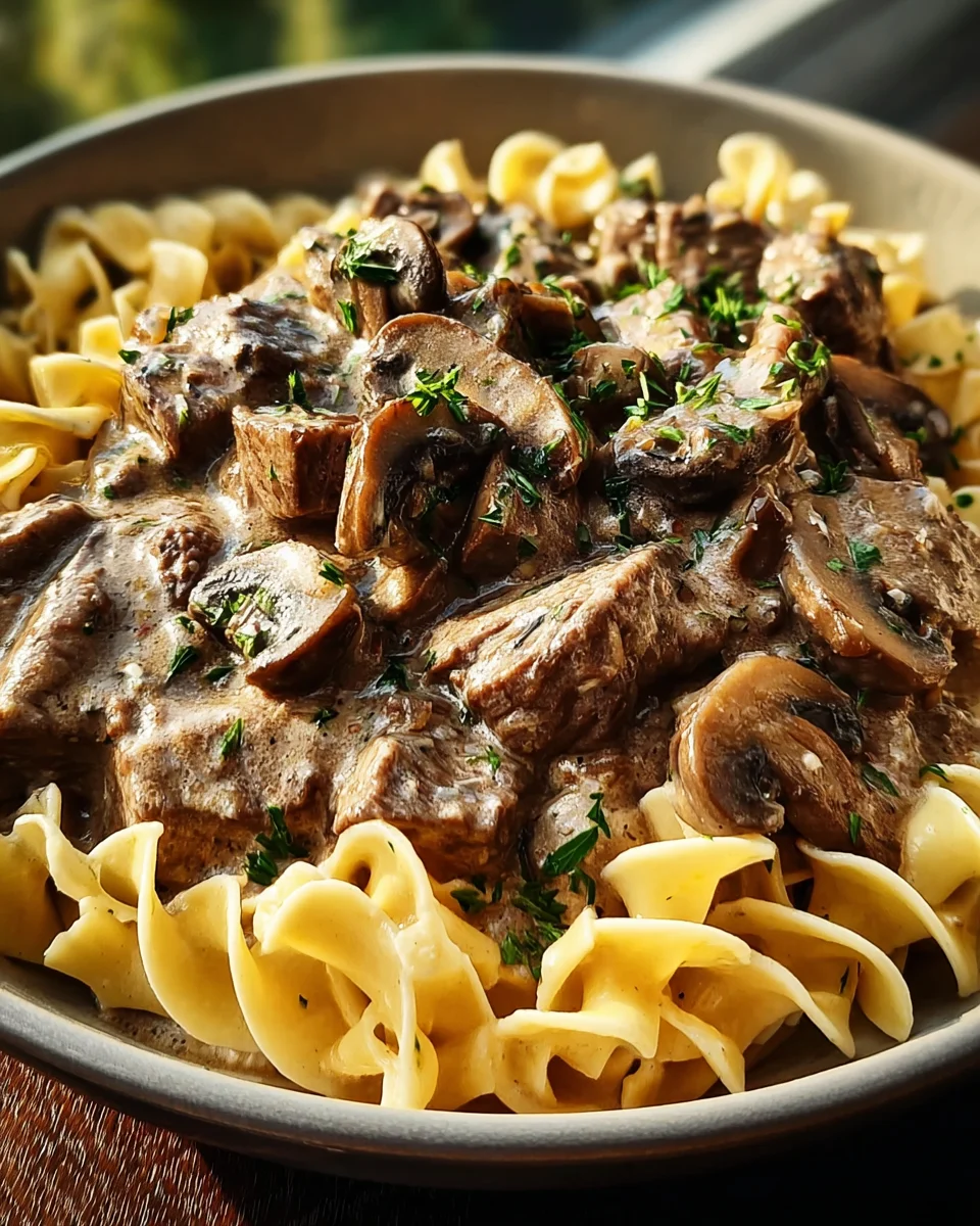 Beef Stroganoff with Egg Noodles 22 Beef Stroganoff with Egg Noodles