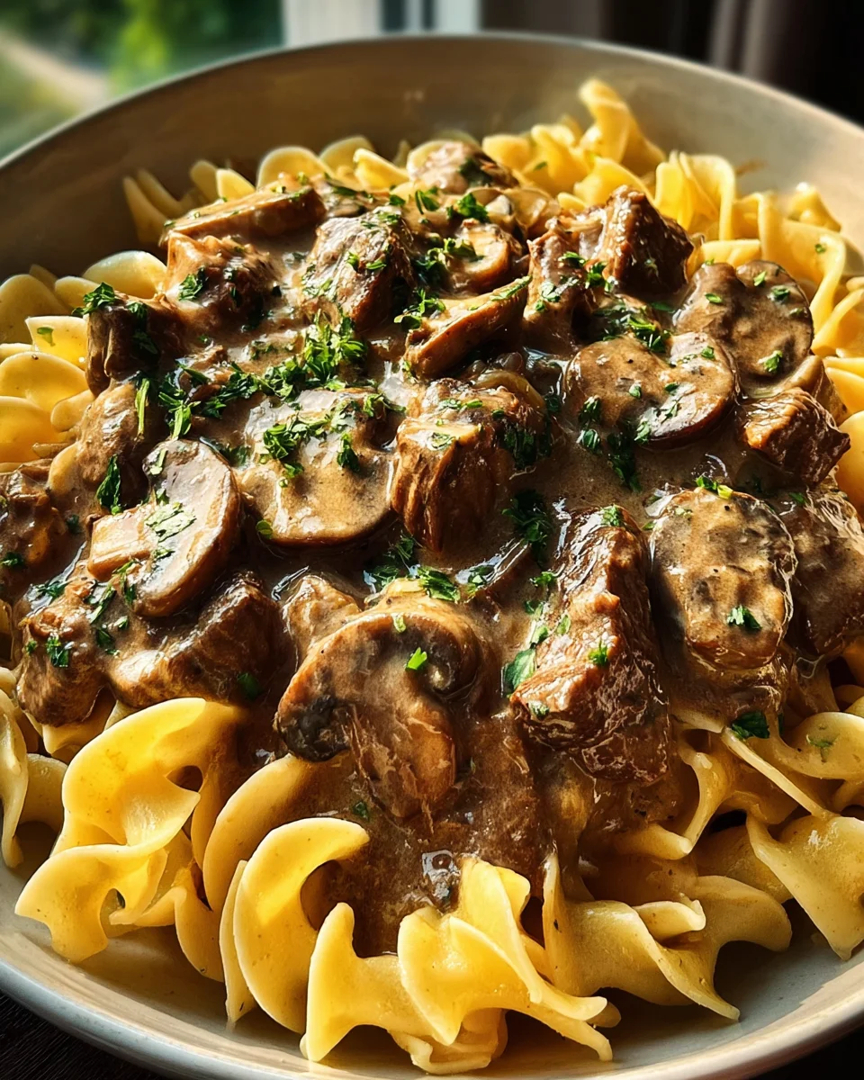 Beef Stroganoff with Egg Noodles 24 Beef
