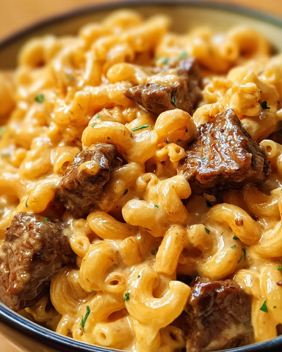 Bold Creamy Honey BBQ Steak Mac