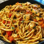 Bold Smoky Cajun Chicken Spaghetti