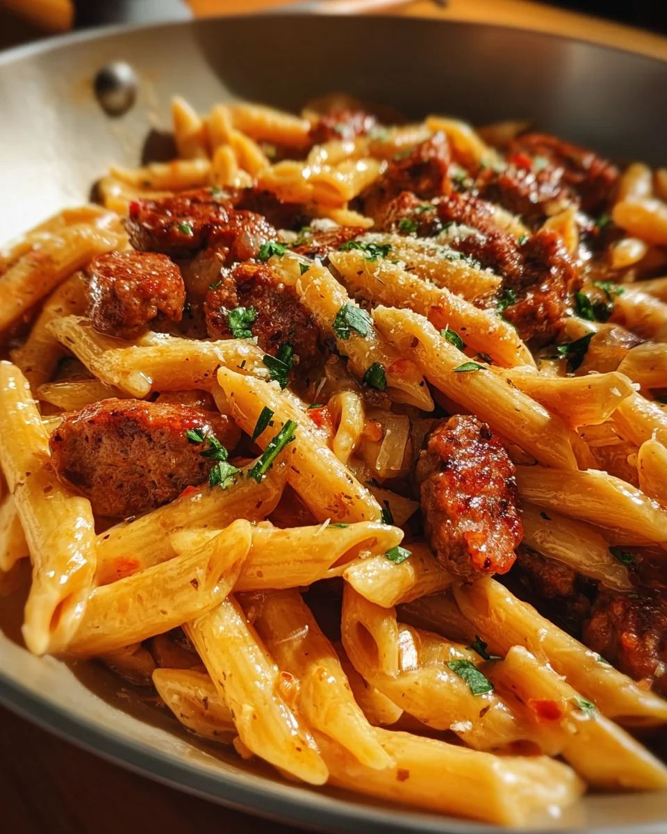 Bold Spicy Honey Garlic Sausage Penne