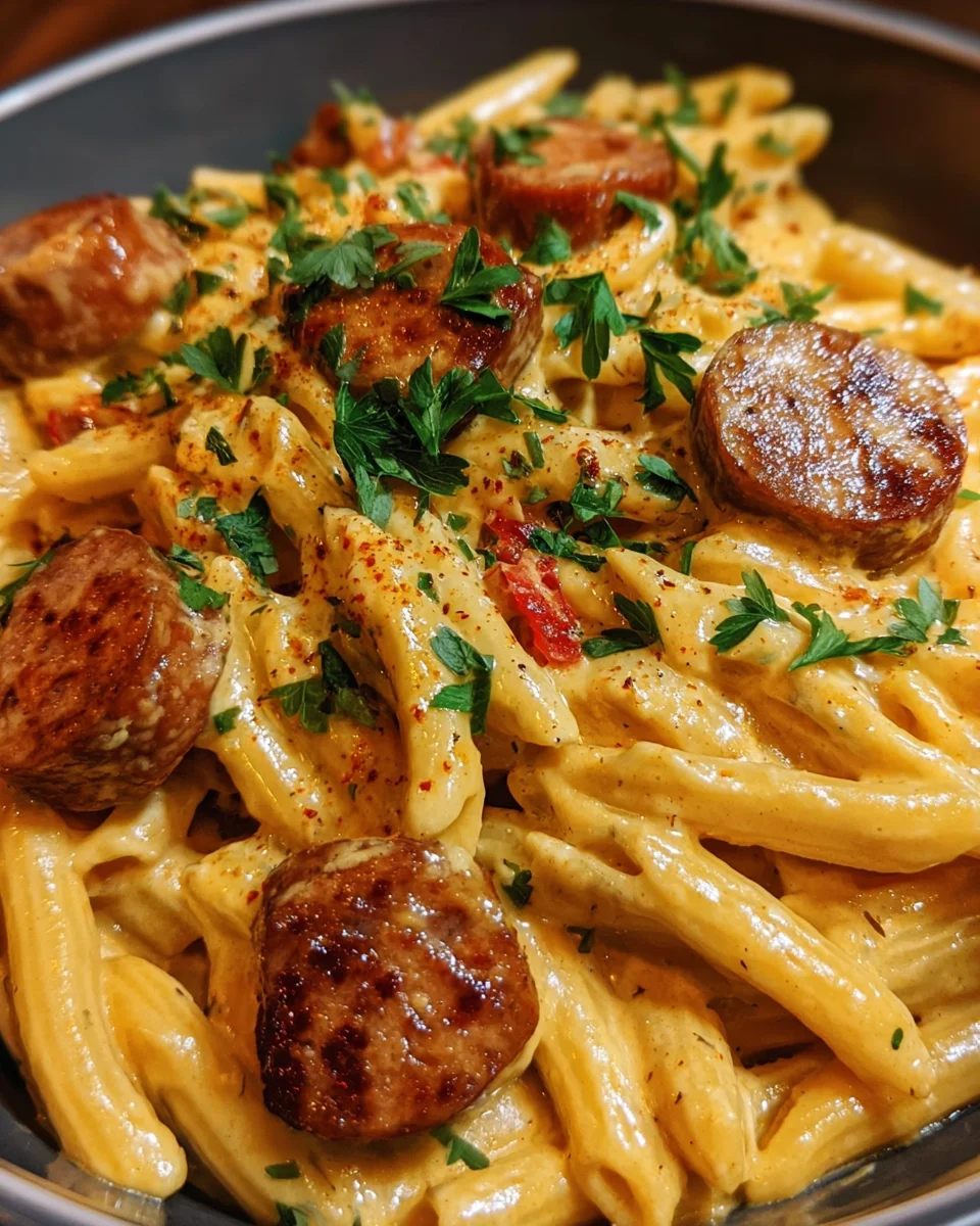 Creamy Bold Smoky Cajun Garlic Butter Sausage Pasta
