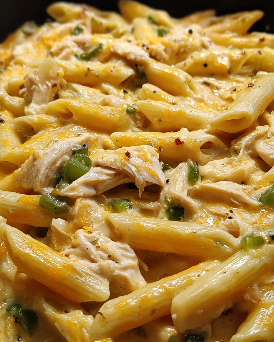 Creamy Jalapeño Cheddar Chicken Penne