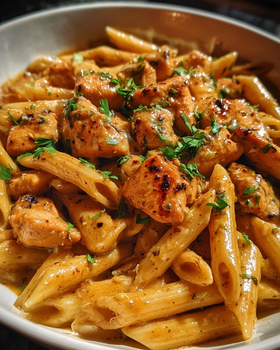 Creamy Spicy Cajun Garlic Butter Chicken Penne