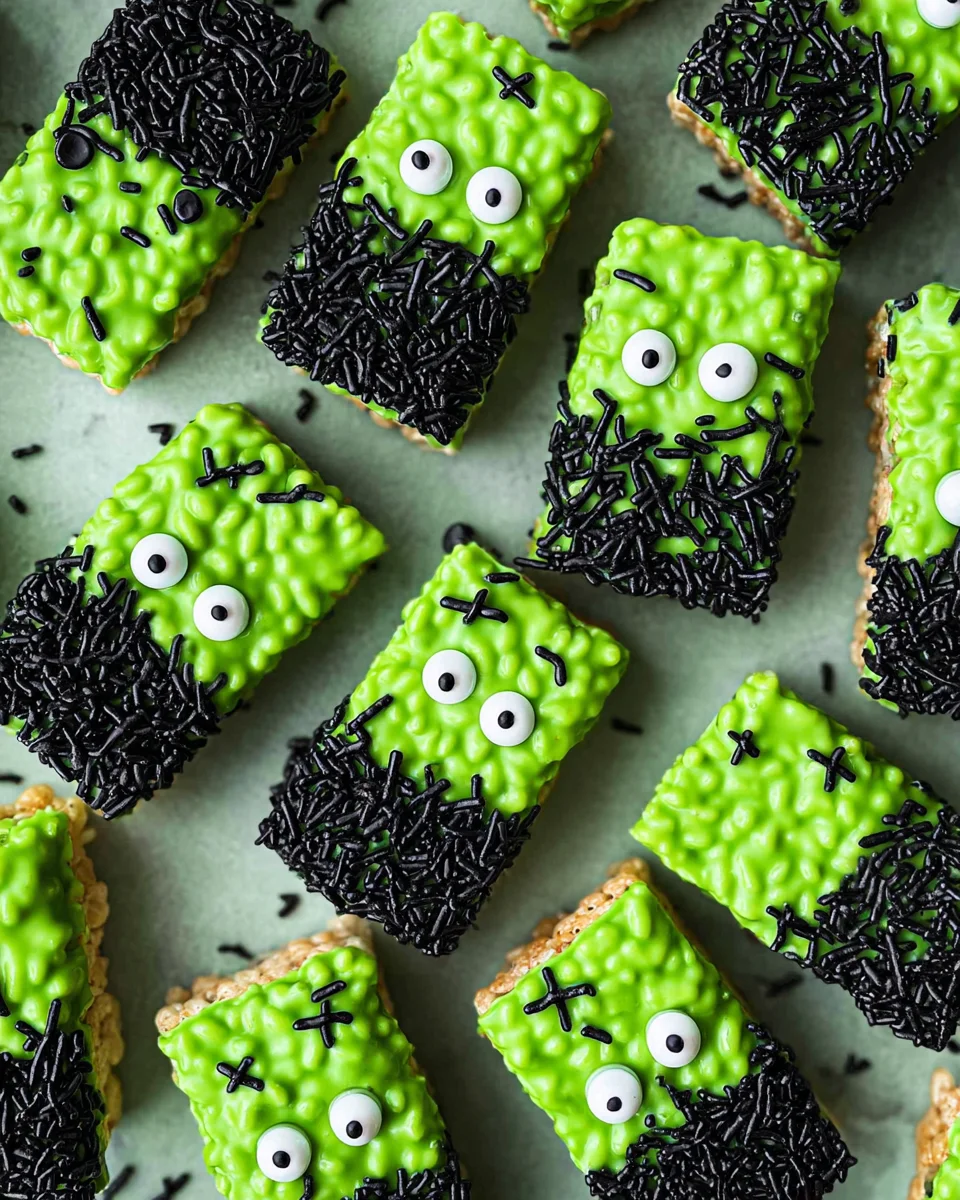 Frankenstein Halloween Rice Krispie Treats 19 Frankenstein Halloween Rice Krispie Treats