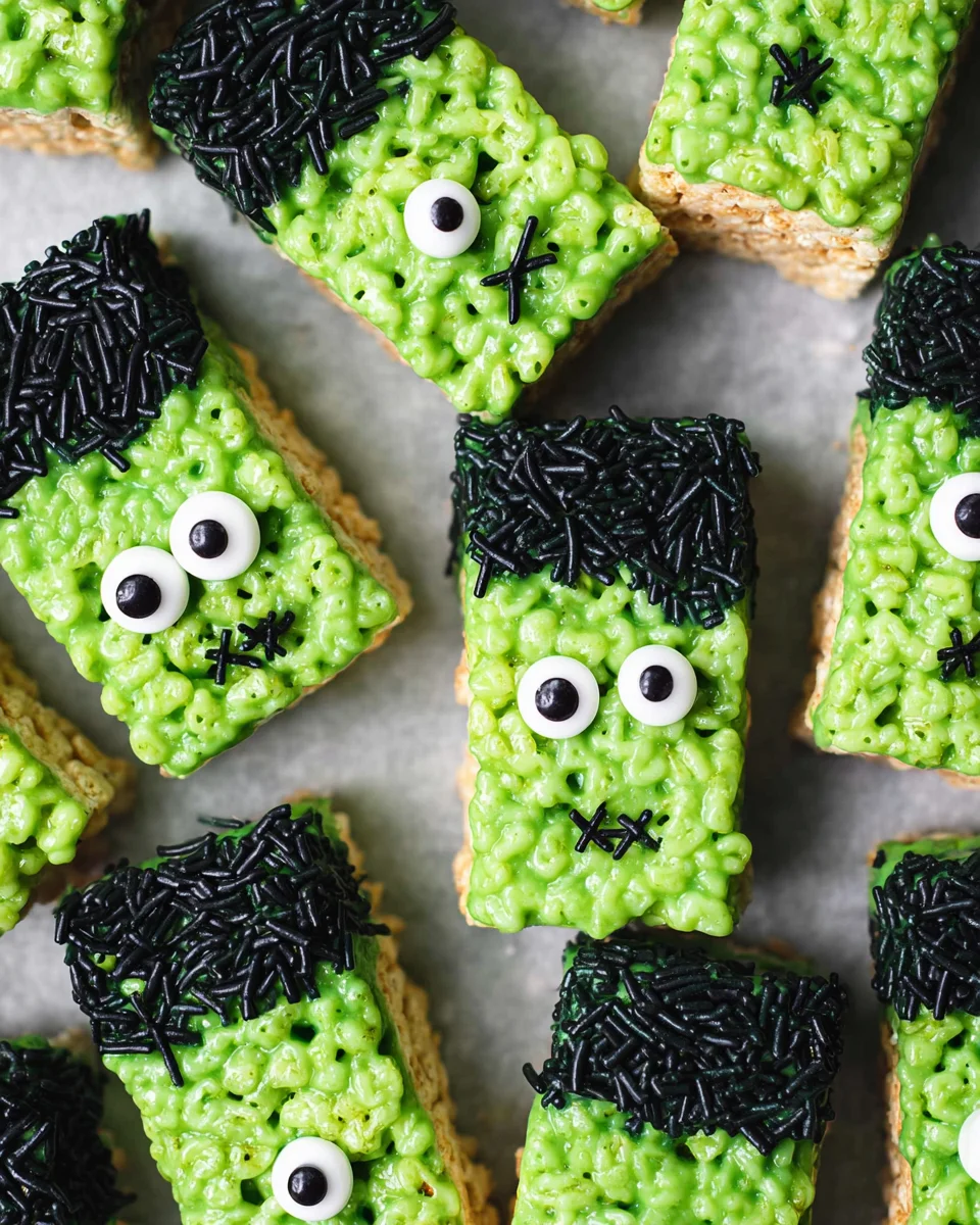 Frankenstein Halloween Rice Krispie Treats 20 Frankenstein