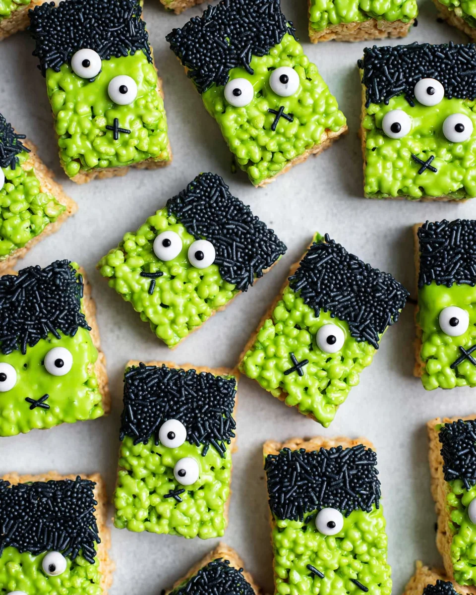 Frankenstein Halloween Rice Krispie Treats 21 Frankenstein