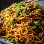 Ground Beef Mongolian Noodles